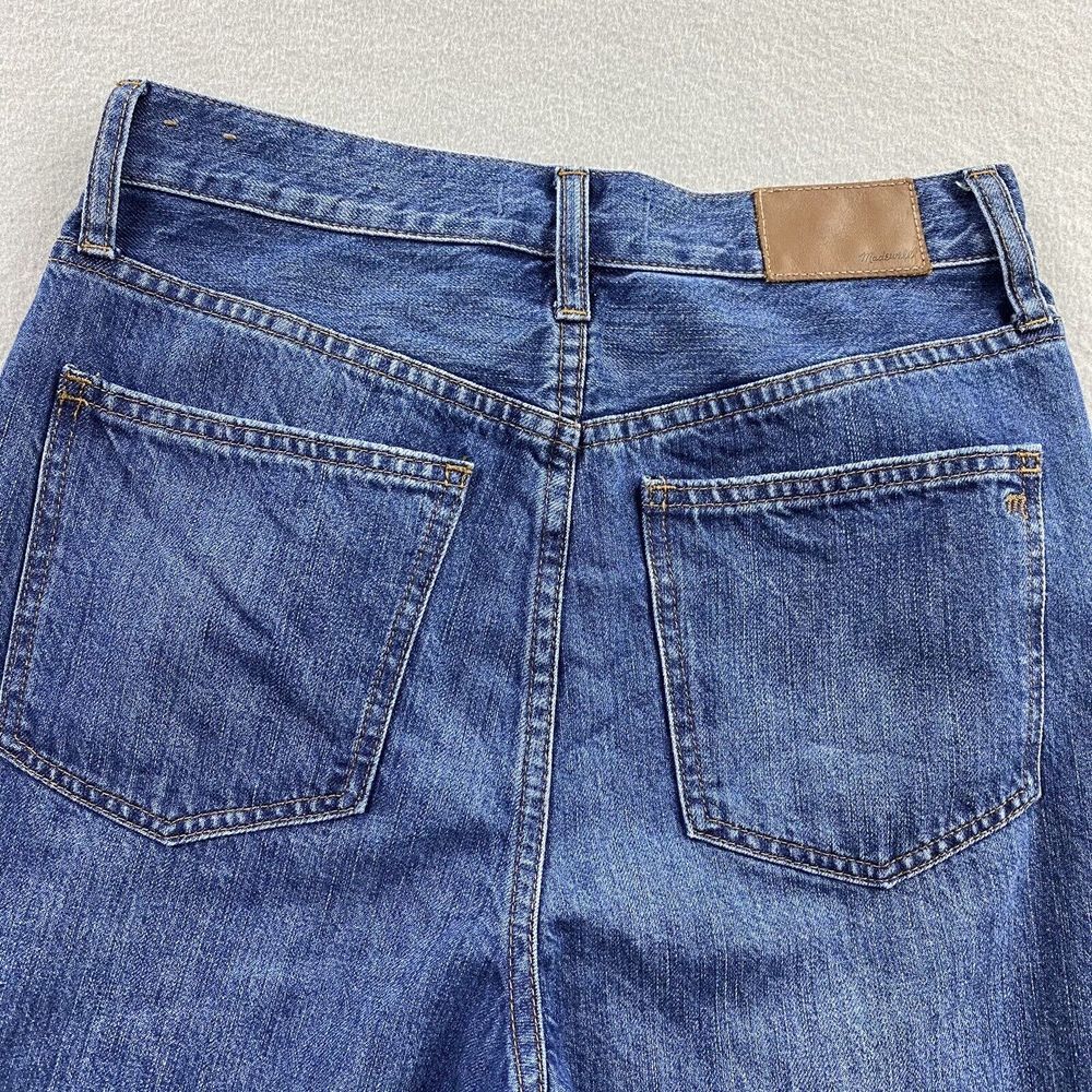 Madewell Blue Denim Ankle Jeans with Black Side Stripes - Picture 4 of 13